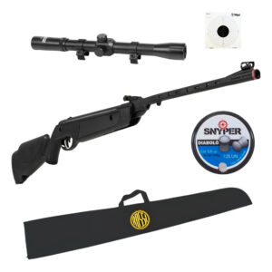Kit Carabina De Pressão Rossi Dione Sport Mh 5.5 Mola Preto 5.5 Mm